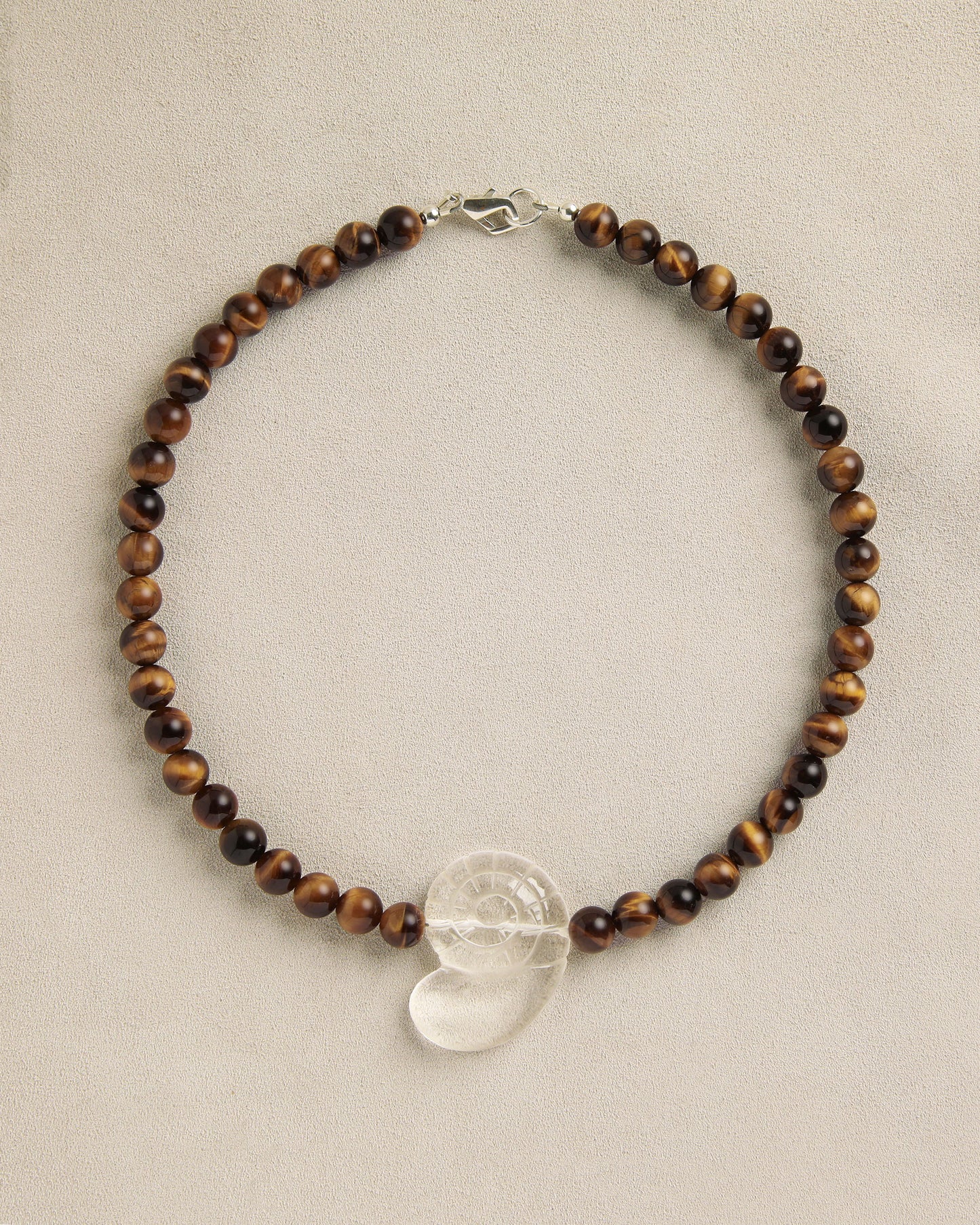 Nautilus Necklace in Tigers Eye
