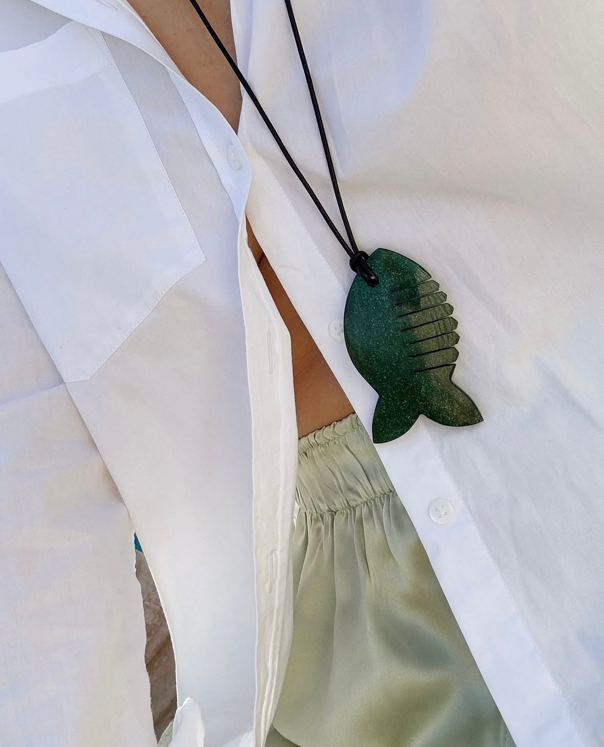 Fish Comb Necklace
