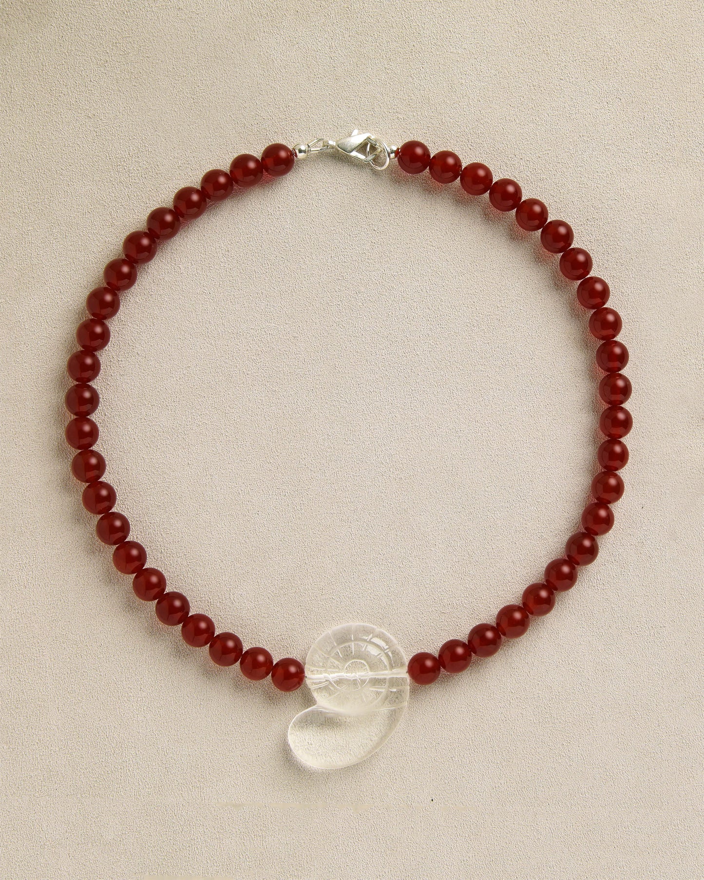 Nautilus Necklace in Carnelian
