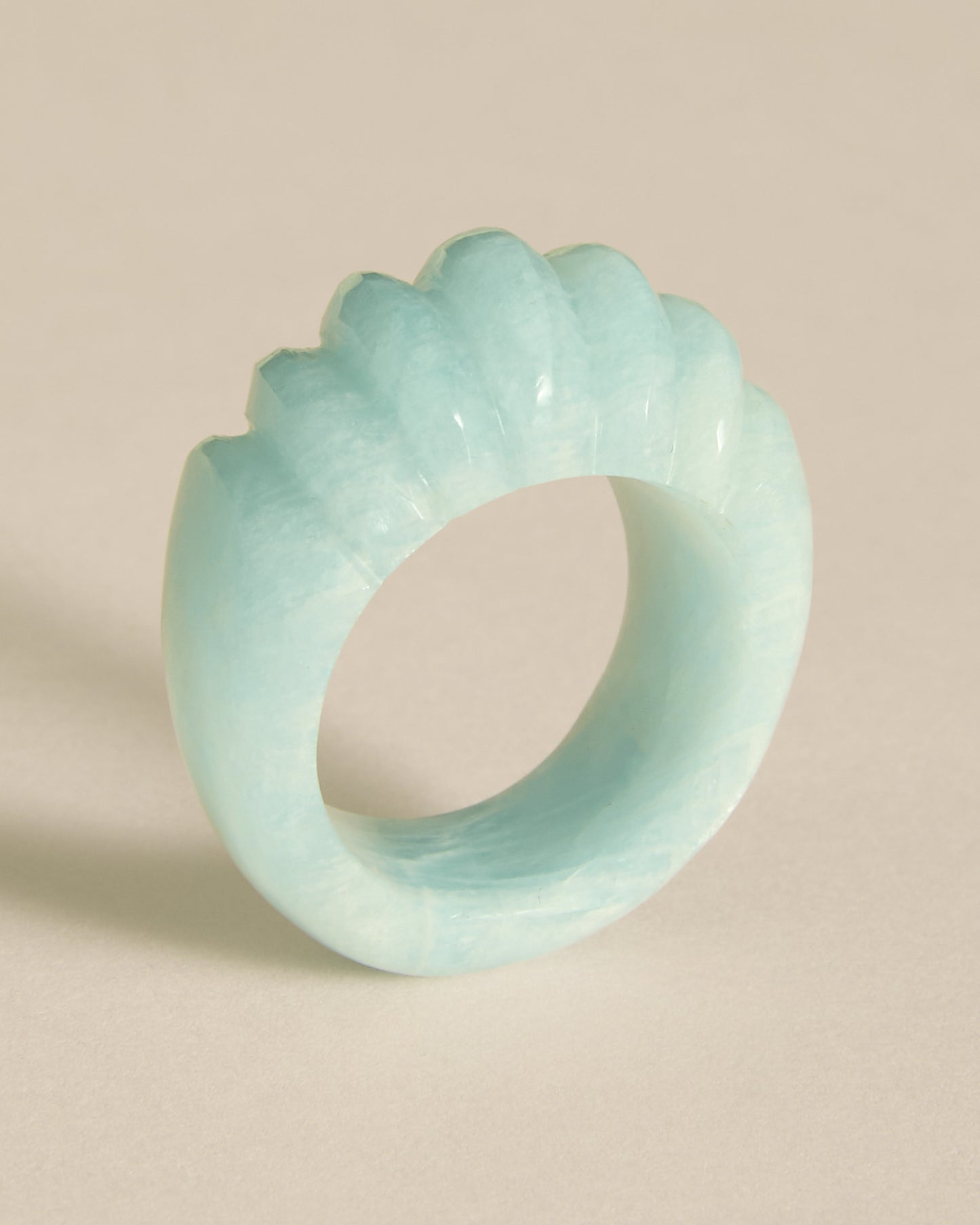 Amazonite Shell Ring