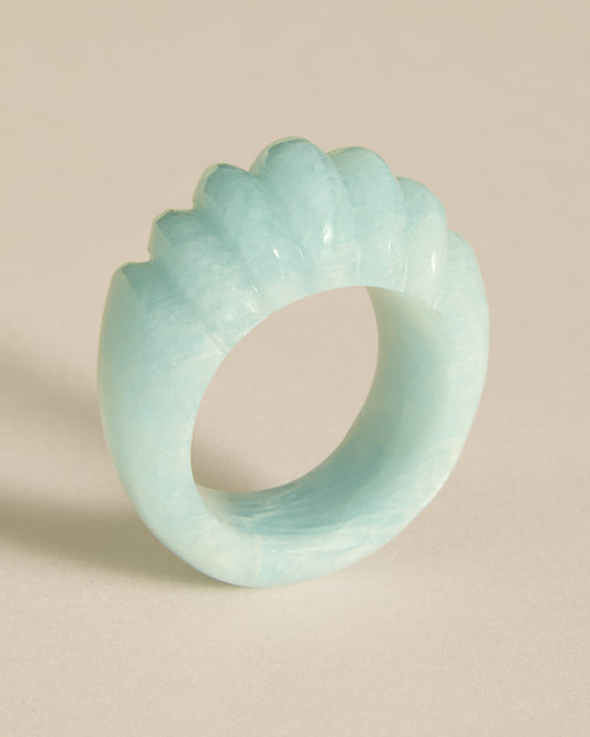 Amazonite Shell Ring