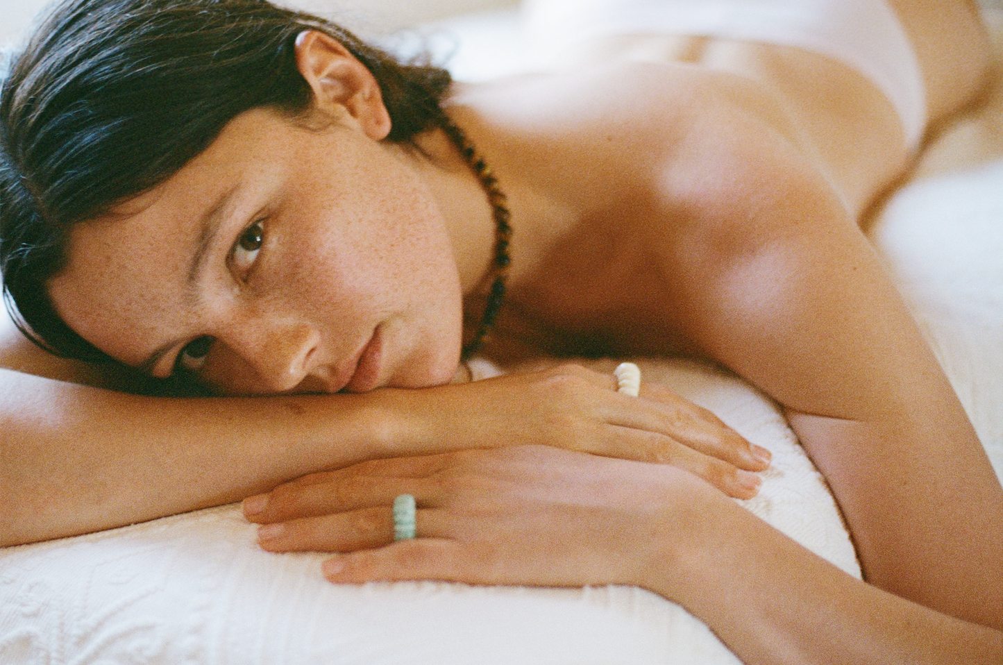 Amazonite Shell Ring